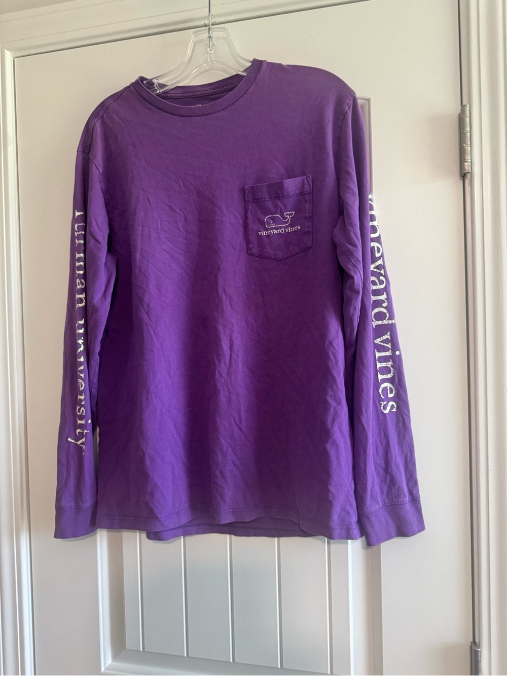 Vineyard Vines Purple Long Sleeve Pocket Tee